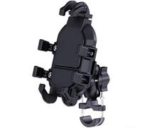Soporte de teléfono robusto para manillar de motocicleta con giro de 360 grados y supresión de vibración para un posicionamiento estable del dispositivo (estilo de mango)