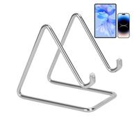 Soporte De Teléfono: Soporte De Soporte Plegable, Rejilla Móvil Ajustable, Soporte Elegante De Escritorio | Diseño De Marco Antideslizante De Aluminio Resistente, Ángulo De Base De Visión Inclinada Co