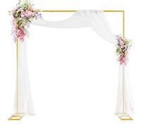 Soporte de telón de Fondo Resistente de 8 x 8 pies, Kit de Soporte de telón de Fondo de Metal Ajustable para decoración de Bodas, fotobooth y exposiciones
