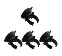 Soporte de termostato de repuesto para calentador de acuario de resina negra, abrazadera segura de 35 mm de diámetro para tubo de 2,5 cm, 4 accesorios de montaje estables (4 piezas)