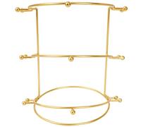 Soporte de tiara de 3 niveles, soporte de exhibición de corona nupcial, organizador de almacenamiento de banda para diadema de metal, 6.9x7.7 Organizador de soporte de joyería para Girl Women Gifts D