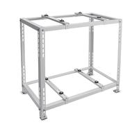 Soporte de tierra para aire acondicionado mini split y bomba de calor, soporte de acero galvanizado, soporte de piso de doble nivel para condensadores de 9,000-18,000 BTU (90 x 45 x 90 cm)