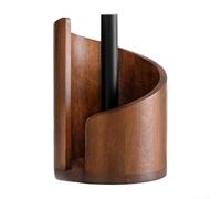 Soporte de toalla de papel de madera para encimera con composición de madera maciza y configuración práctica de sujeción de rollos (B)