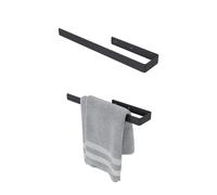 Soporte De Toalla QLS 40 CM De Pared Para Baño Cocina Acero Negro