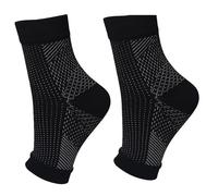 Soporte de Tobillo 1 par de calcetines for fascitis Plantar for mujeres y hombres, manga compresión for pies con soporte for arco tobillo, alivio del dolor en el talón(1Pair-Black2,L/XL)