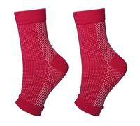 Soporte de Tobillo 1 par de calcetines for fascitis Plantar for mujeres y hombres, manga compresión for pies con soporte for arco tobillo, alivio del dolor en el talón(1Pair-Red2,L/XL)