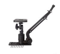 Soporte de transductor de montaje para buscador de peces para barco inflable, soporte de sensor de sonar ajustable con rótula, kit de montaje de popa voladizo de acero inoxidable