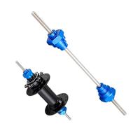 Soporte de trazado de ruedas, adaptador profesional de eje pasante, equipo de ciclismo de precisión de 0.98 x 1.06 pulgadas, alineación precisa de las ruedas, soportes de reparación de bicicletas para