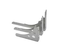 Soporte de trípode Color plateado for estante pared, librería, compartimento, montaje fijo, 2 uds(10 inch-2pcs)