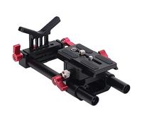 Soporte de Trípode de Liberación Rápida para Cámaras DSLR, Kit de Accesorios para Cine Vlog con Soporte de Lente Ajustable y Sistema de Doble Varilla, Compatible