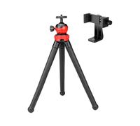 Soporte de trípode de manguera flexible ajustable para cámara de teléfono, rotación de 360 grados, adaptador de tornillo de 1/4, accesorios portátiles, trípode de mano de metal ABS