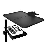 Soporte de trípode de proyector multifuncional, bandeja de paleta plegable para portátil, soporte de micrófono | bandeja de soporte de música ajustable, soporte de micrófono para salas de conferencias