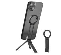 Soporte de trípode de teléfono magnético: soportes de aleación de aluminio plegable compacto de 15.8x2.6cm, soprte de escritorio fuerte, estable para transmitir filmaciones de grabación de videollamad