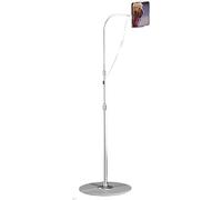 Soporte de trípode for teléfono, soporte de suelo for tableta, soporte for teléfono móvil con cable de carga, ángulo de altura ajustable, soporte de cuello de cisne compatible con todos los modelos de
