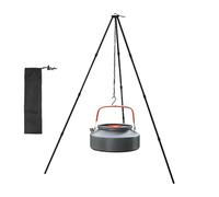 Soporte de trípode para ollas, soporte de aleación de aluminio, trípode portátil para camping, accesorios de cocina al aire libre, soporte para ollas para senderismo, barbacoa, hoguera, camping
