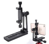 Soporte de trípode para teléfono, cámara de teléfono, rotación de 360º, Soporte de grabación de fotografías y vídeo, Soporte de Clip, con Placa de liberación rápida para trípode Arca-Swiss