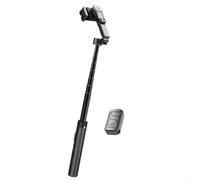 Soporte de trípode para teléfono, trípode de seguimiento facial automático con rotación de 360° y control de gestos para vivir, color negro