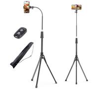 Soporte de trpode de telfono celular Ubeesize 92 con cuello de cisne 16.5 y trpode superior remoto con titular de cabezal y telfono de 360ball aj