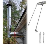 Soporte de tubo de chimenea, abrazadera de montaje en pared, accesorio de tubo de estufa de metal, 300 mm