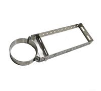 Soporte de tubo de chimenea de acero inoxidable ajustable con abrazadera de revestimiento de chimenea para montaje seguro en pared de instalaciones de estufa, chimenea, estufa de leña y caldera, para