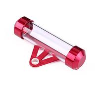 Soporte de Tubo de Disco de Impuestos para Motocicleta, Resistente Al Agua, Marco Duradero para Motocicletas Universales con Cubierta de Vidrio Orgánico (Rojo)