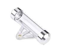 Soporte de Tubo de Disco de Impuestos para Motocicleta, Resistente Al Agua, Marco Duradero para Motocicletas Universales con Cubierta de Vidrio Orgánico (Silver)