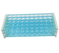 Soporte de tubo de ensayo de plástico de 50 posiciones Estante de tubo de centrífuga desmontable (agujero de 16 mm)