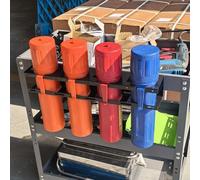 Soporte de tubo de metal compacto para electrodos de soldadura que proporciona protección contra la humedad y estabilidad durante la reubicación frecuente