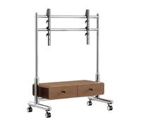 Soporte de TV con Ruedas y Freno, Carrito móvil Estable para televisores de 50 a 85 Pulgadas de hasta 132 Libras, Estante para TV Resistente con Ruedas, Mueble para televisión de Suelo