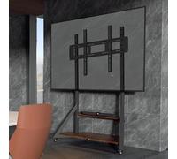 Soporte De TV De Piso Grande, Soporte De TV For Conferencias De Enseñanza De 40 A 100 Pulgadas, Soporte De Pizarra Electrónica, Estantes Dobles Compatibles(40-75 inch)