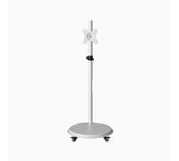 Soporte de TV de Techo, Soporte móvil, Soporte de TV con inclinación Ajustable, podio Universal para Sala de conferencias, Soporte de TV LCD con Marco Giratorio de 360 Grados (Blanco de 14 a