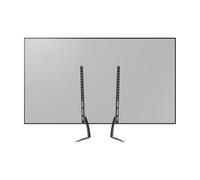 Soporte de TV en pie, soporte ajustable, altura de 32 a 70 pulgadas, capacidad de 35 kg, acero laminado frío, fácil instalación sin taladrar, sala de estar, dormitorio, oficina, diseño moderno negro