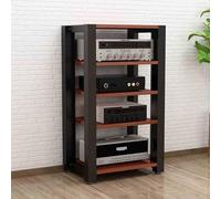 Soporte de TV esquinero de 5 niveles, gabinete multimedia AV ajustable, reproducción de discos para cine en casa y sala de grabación, diseño elegante y funcional