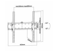 Aisens wt55t-015 soporte para tv 81,3 cm (32') negro