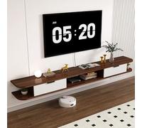 Soporte De TV Flotante, Consola Multimedia De Pared con Cajones De Almacenamiento Y Panel Posterior con Toma De Corriente Oculta, Moderno Centro De Entretenimiento Flotante(D,120cm)