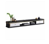 Soporte de TV flotante de madera para pared de lujo con armario de almacenamiento, moderno soporte de TV para dormitorio, sala de estar, estante flotante de TV de 47 pulgadas, 55 pulgadas, 63