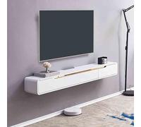Soporte de TV Flotante Moderno: Consola Multimedia de Madera con cajones de Almacenamiento, Centro de Entretenimiento montado en la Pared, Elegante gabinete de Oficina en casa con administra
