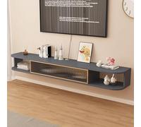 Soporte de TV flotante montado en la pared, centro de entretenimiento moderno para almacenamiento, decoración elegante del hogar, diseño que ahorra espacio, fácil montaje