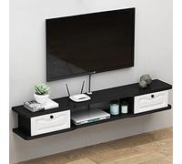 Soporte de TV flotante montado en la pared/mueble de TV Estante de montaje en pared Centro de entretenimiento decorativo Unidad de almacenamiento Consola de audio/video, Ahorrador de espacio, para ca