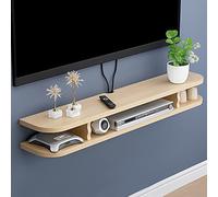 Soporte de TV flotante para montaje en pared Estante de pared/mueble de TV Componente de gabinete de centro de entretenimiento, para unidad de almacenamiento Consola de audio/video Decodificador de c