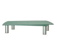 Soporte De Tv Giratorio En Vidrio Satinado Templado Con Compartimento Inferior