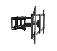 Soporte de TV montado en la pared con brazos articulados de movimiento completo para inclinación, rotación y extensión, construcción de acero resistente que soporta televisores grandes