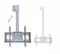 Soporte de TV motorizado ajustable eléctrico de techo con control remoto, sistema de elevación telescópico ideal para televisores de perfil bajo, diseño de ahorro de espacio