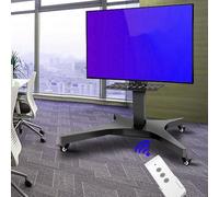 Soporte de TV motorizado - Carro móvil con Ruedas, Control Remoto, elevación automática y Control de Modo Dual