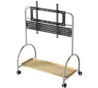 Soporte de TV móvil con ruedas, altura ajustable, estante AV para televisores de 4565 pulgadas, VESA 400 x 400 mm, ahorro de espacio, soporte de TV portátil con base rodante.