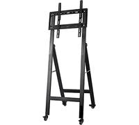 Soporte de TV móvil con ruedas para pantallas planas y curvadas de 32 a 55 pulgadas, carga máxima de 45 kg, VESA 400 x 400 mm, carrito de TV portátil con ruedas para un fácil movimiento y estabilidad.