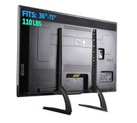 Soporte de TV para televisores Sony Bravia de 55/65/75 pulgadas, base de soporte de TV de mesa, soporte de repuesto de altura ajustable, para la mayoría de televisores LED de pantalla plana de 36 a 75