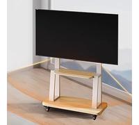 Soporte de TV rodante con soporte, consola multimedia ajustable para pantallas planas, centro de entretenimiento que ahorra espacio para dormitorio, aula o casa de campo