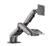 Soporte De TV Sobremesa F160 Compatible con USB 3.0, 27", 2-9 Kg, Doble Monitor, Sin Orificios, Resorte Gas Y Presión Aire, Rotación 360°, Ideal For Instalación Colocación(Matte Charcoal)