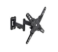 TOOQ LP1344TN-B - Soporte de Pared, Inclinable y Giratorio para Pantallas 13"-43", Rotatorio, hasta 20 kg de Peso, Compatible con Pantallas Curvas, Color Negro